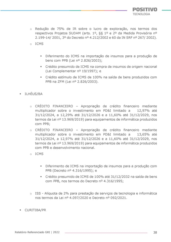 2022 | Anexo Relatório Referenciado GRI - Page 38