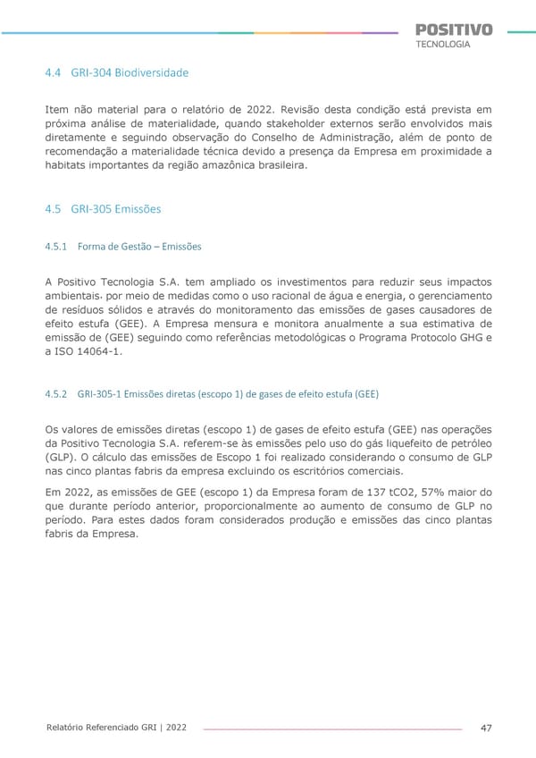 2022 | Anexo Relatório Referenciado GRI - Page 47