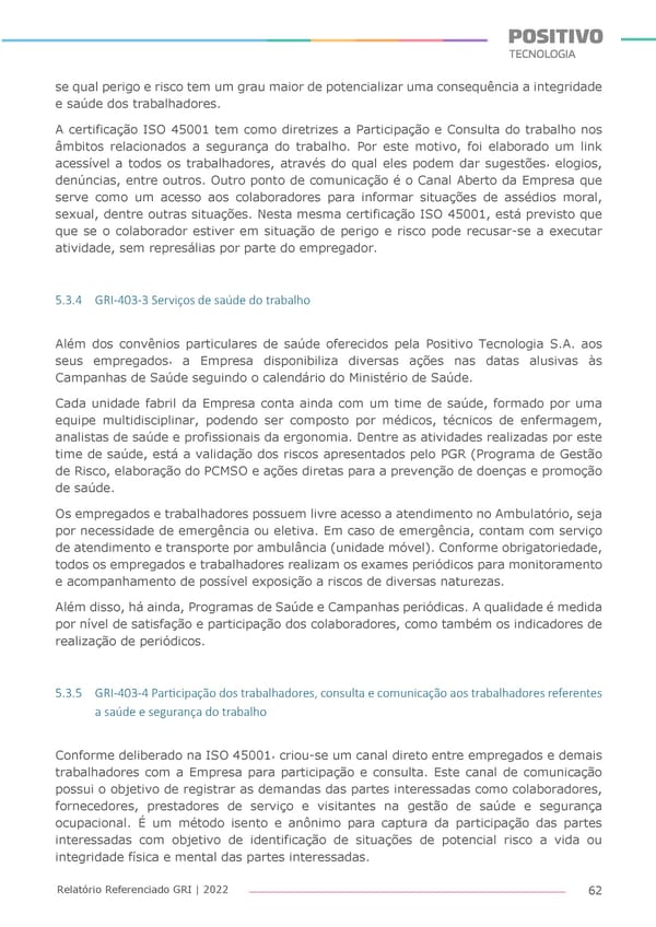 2022 | Anexo Relatório Referenciado GRI - Page 62