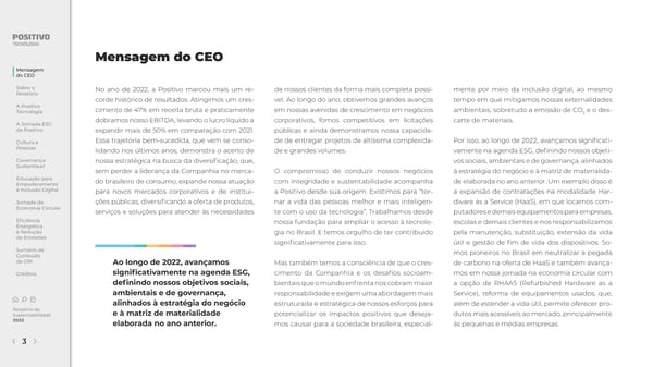 2022 | Relatório de Sustentabilidade - Page 3